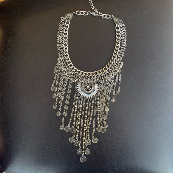 Silver Statement Necklace - Picture 2 of 2